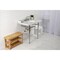 Kingston Brass 36 Carrara Marble Console Sink with Stainless Steel Legs, Marble WhitePolished Nickel LMS36M86ST - alternate 6